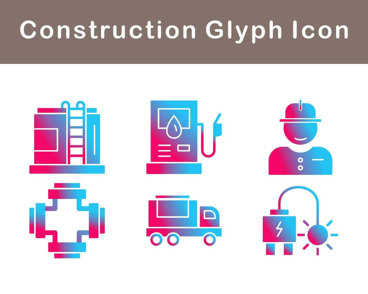 conjunto de iconos de vector de construcción