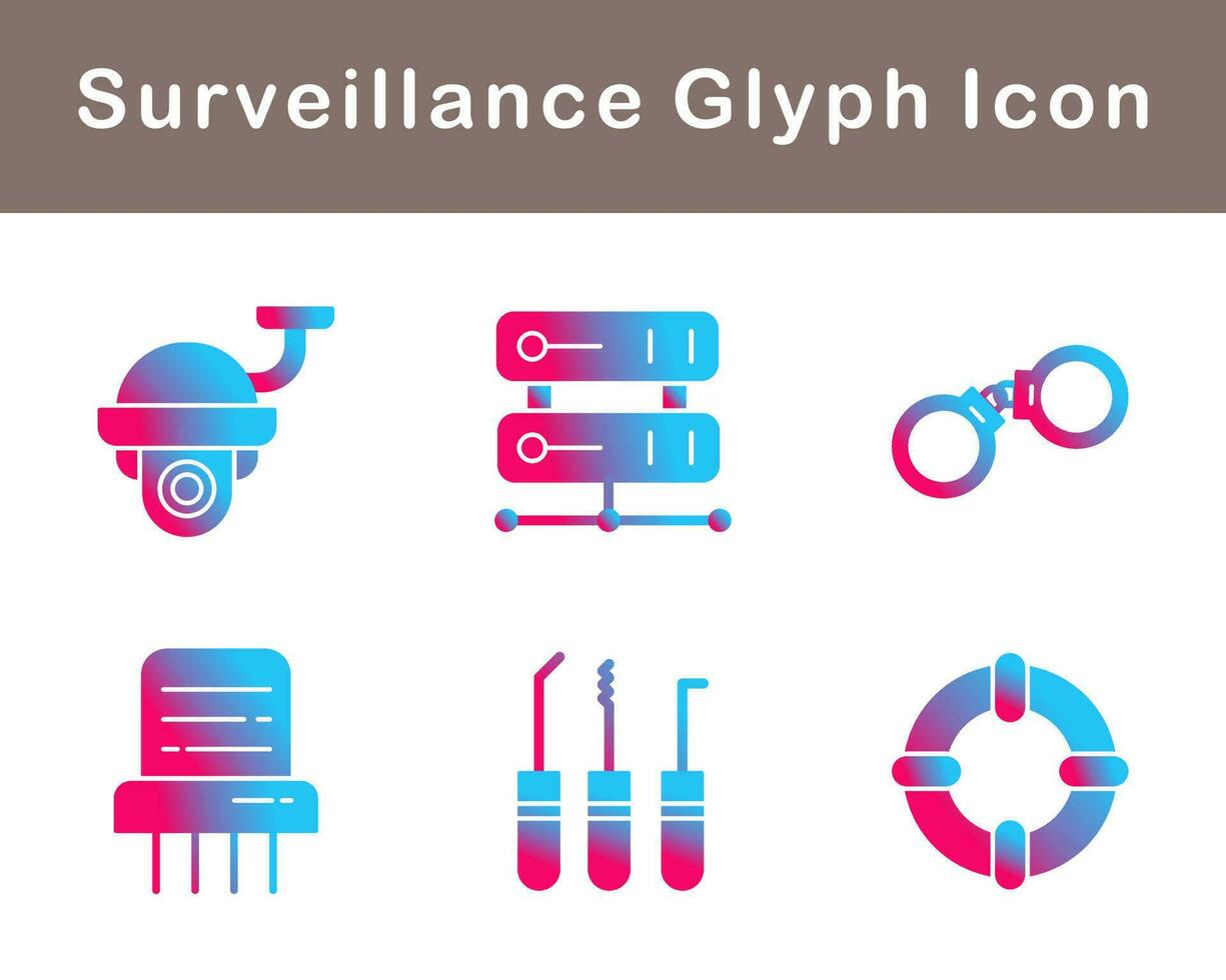 Surveillance Vector Icon Set