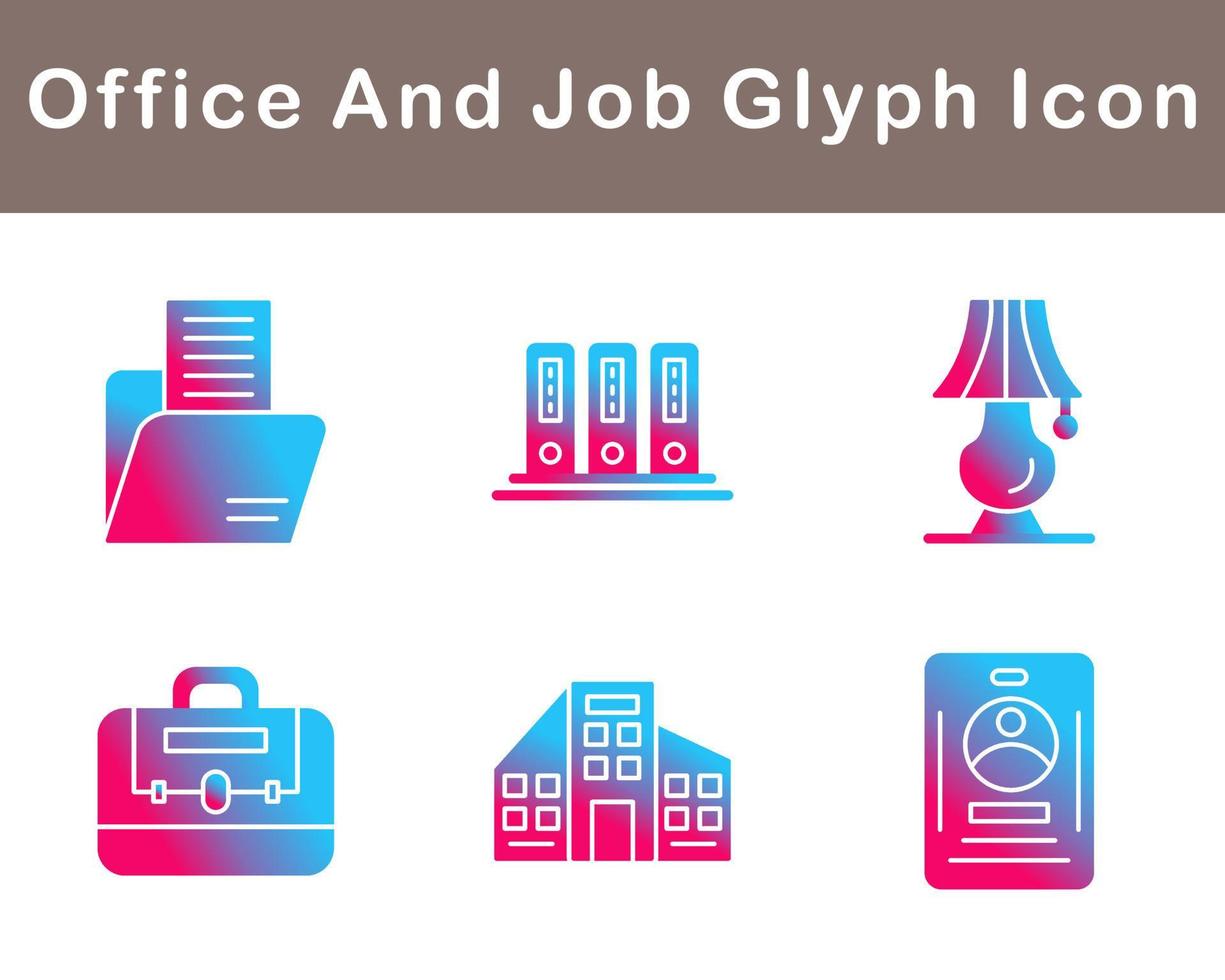 Work Office And Job Vector Icon Set