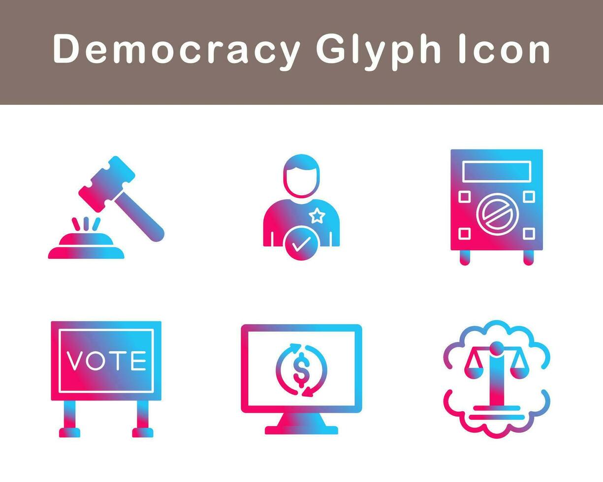 Democracy Vector Icon Set