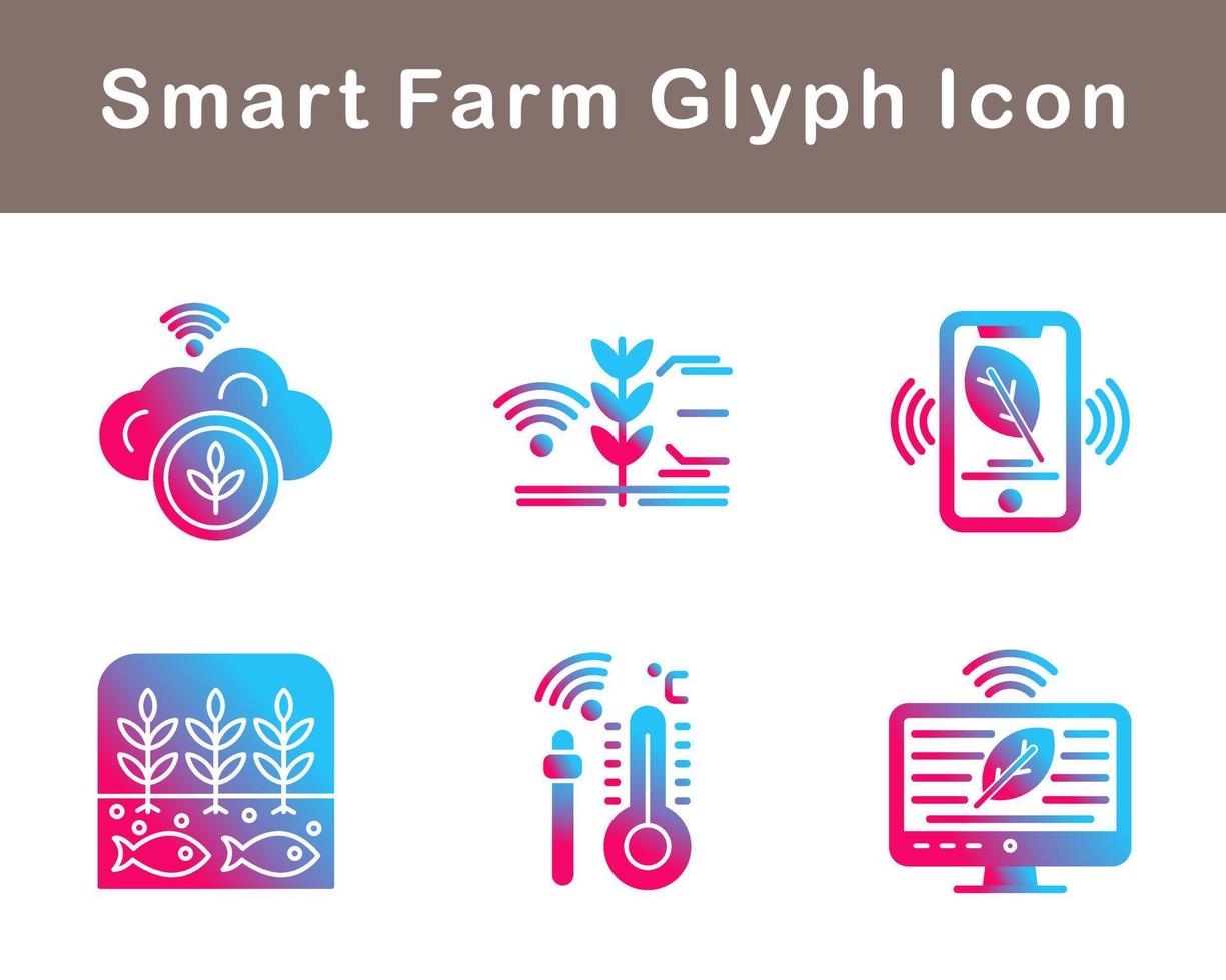 Smart Farm Vector Icon Set