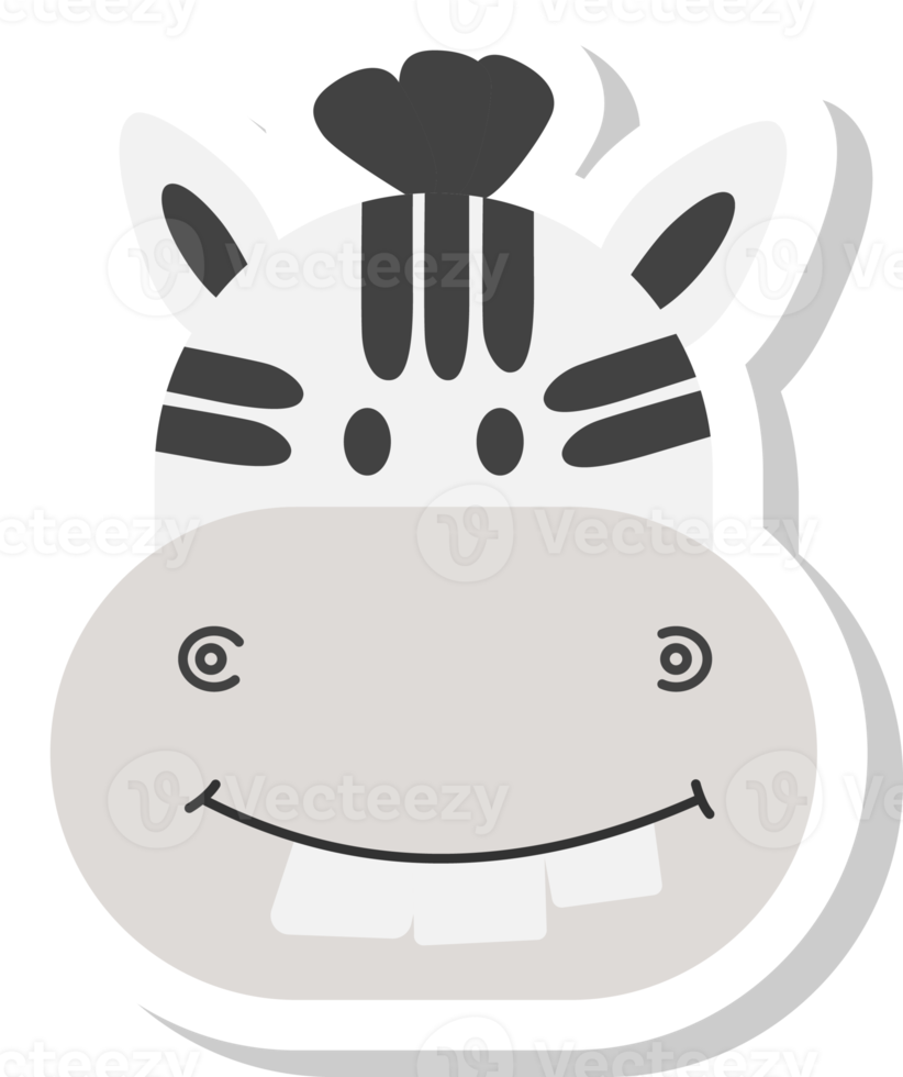 Free zebra face sticker, animal icons. 20647473 PNG with Transparent