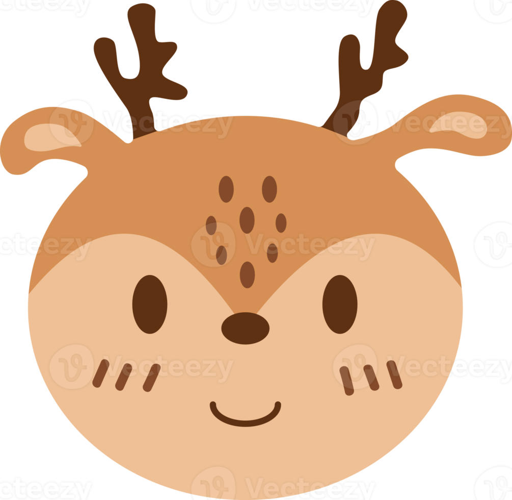 deer face, cartoon animal png