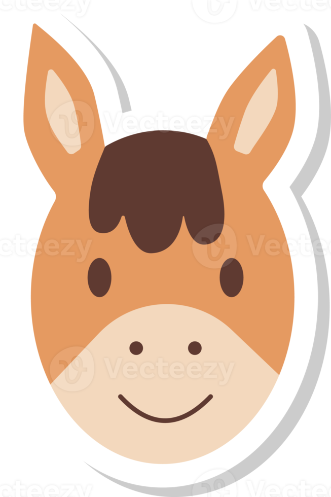 house face sticker, animal icons. png