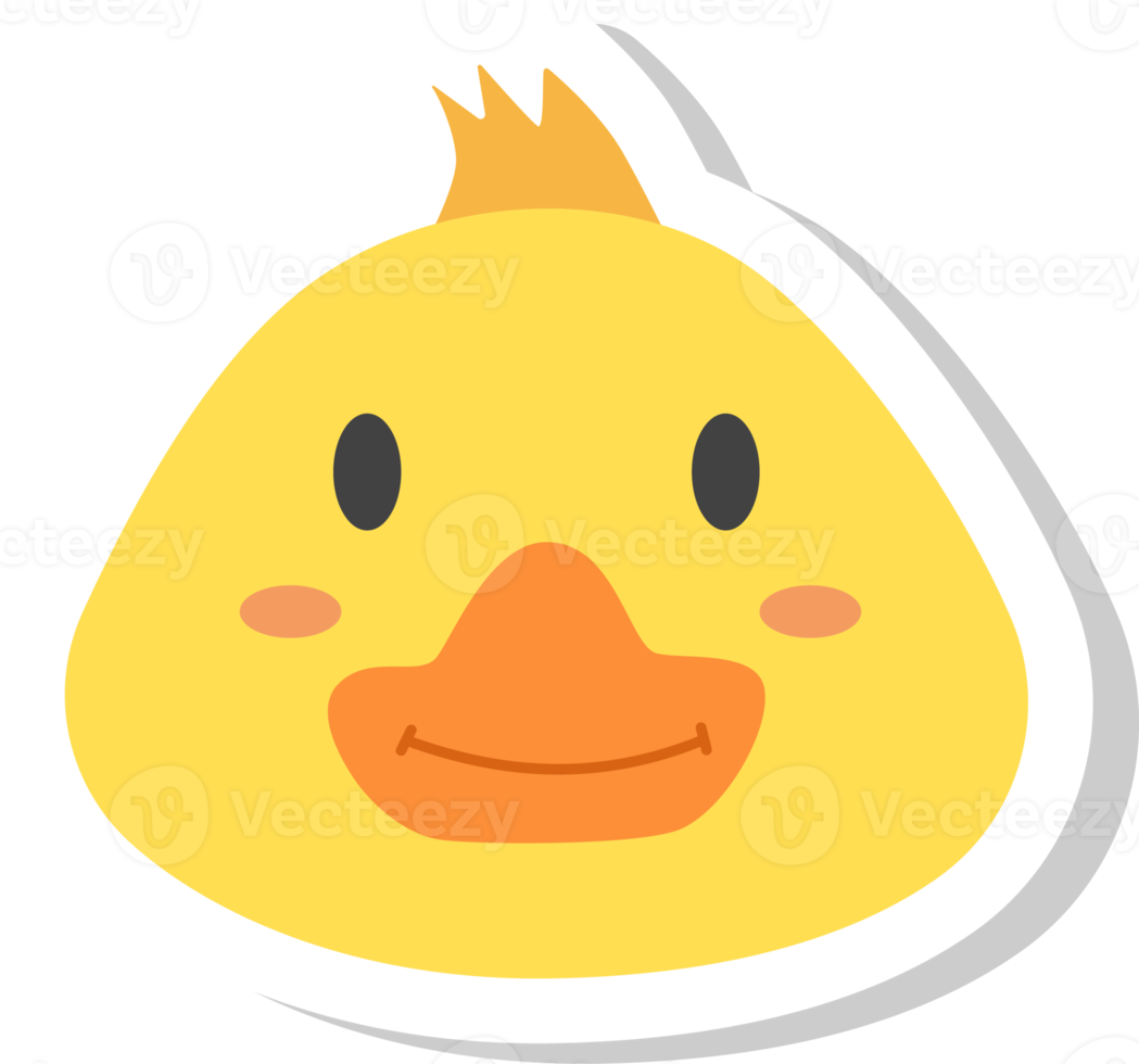 duck face sticker, animal icons. png