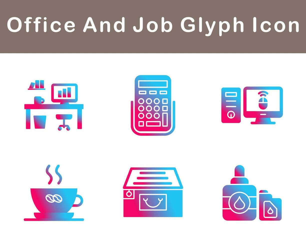 Work Office And Job Vector Icon Set