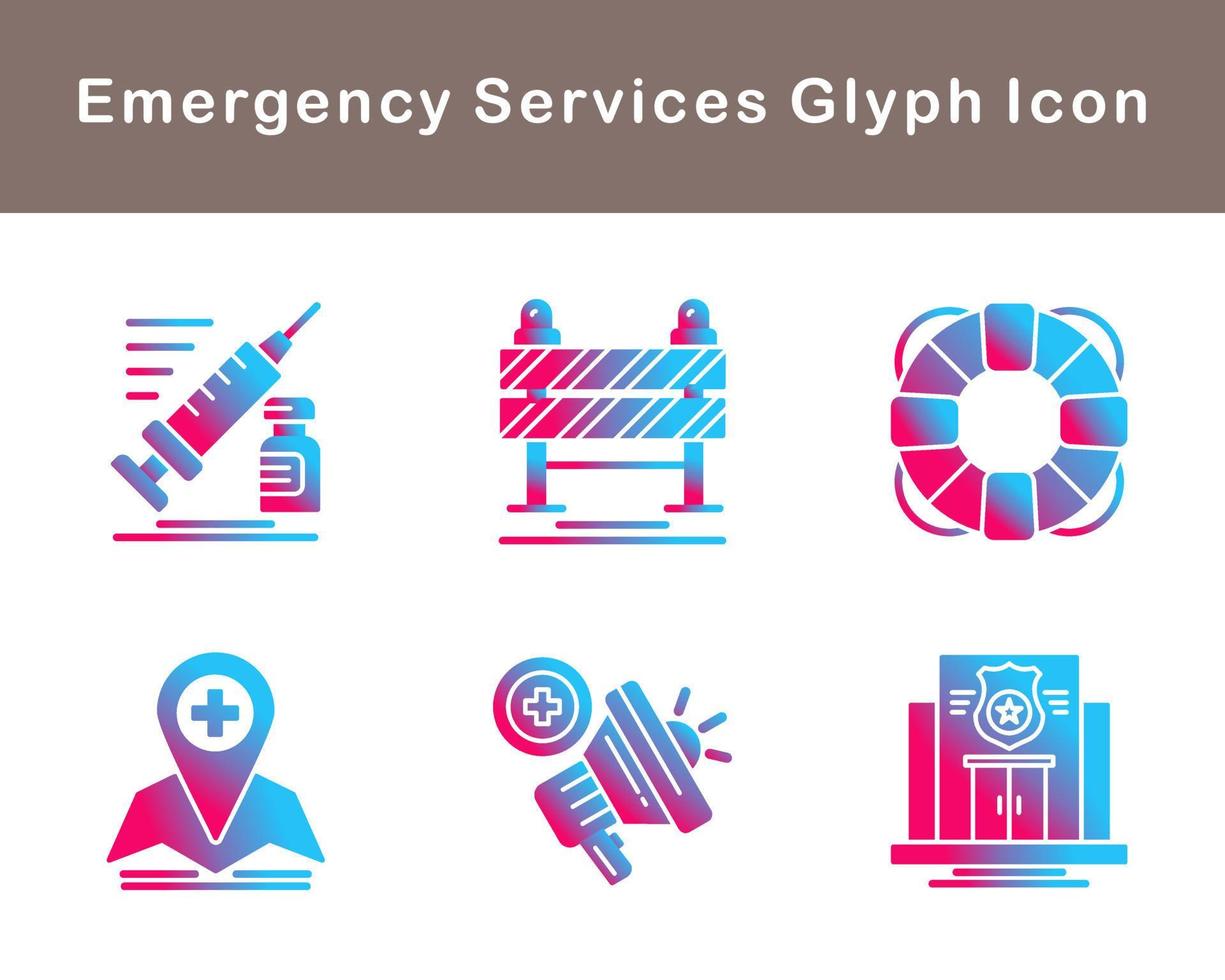 Emergency Services Vector Icon Set