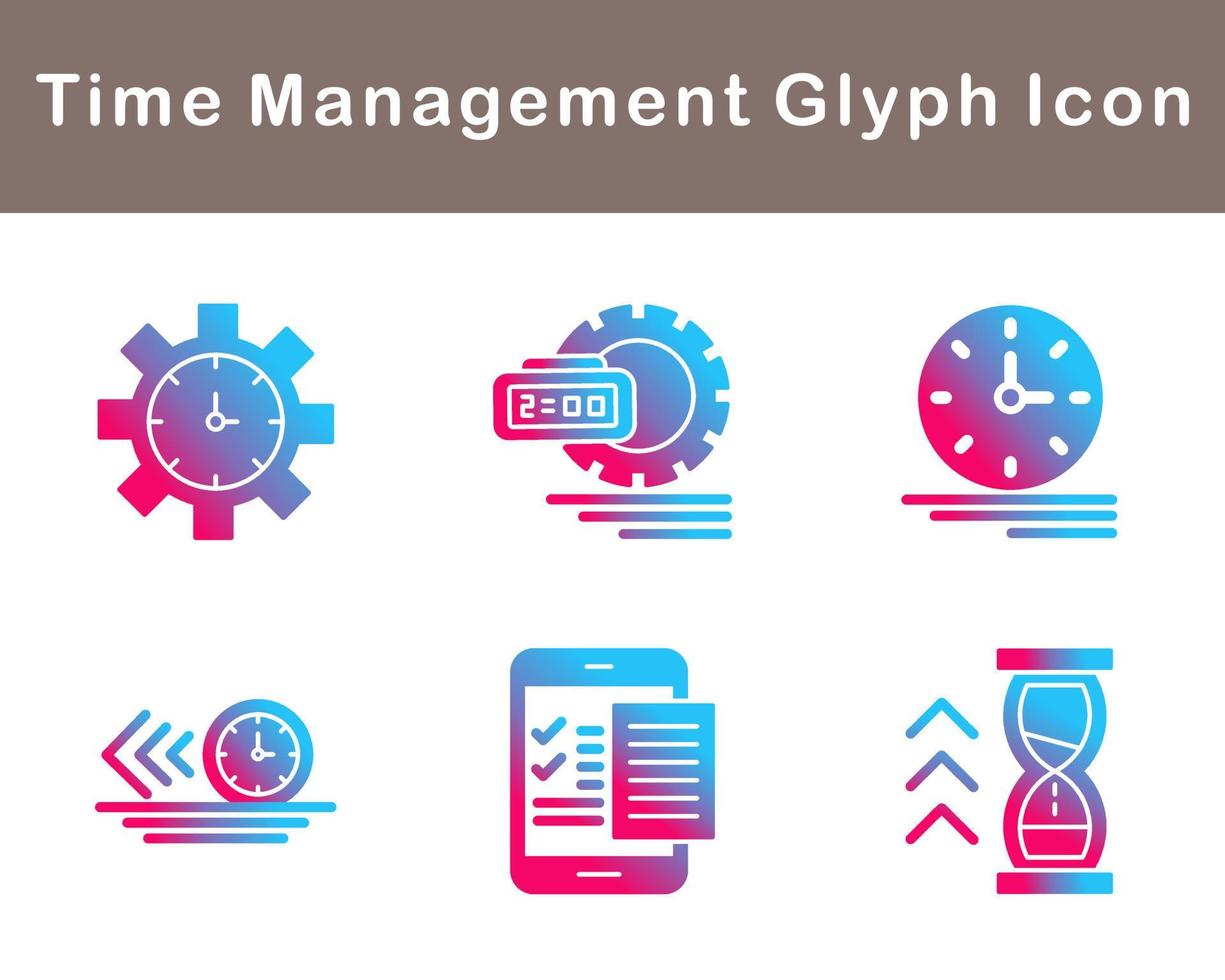 Time Management Vector Icon Set