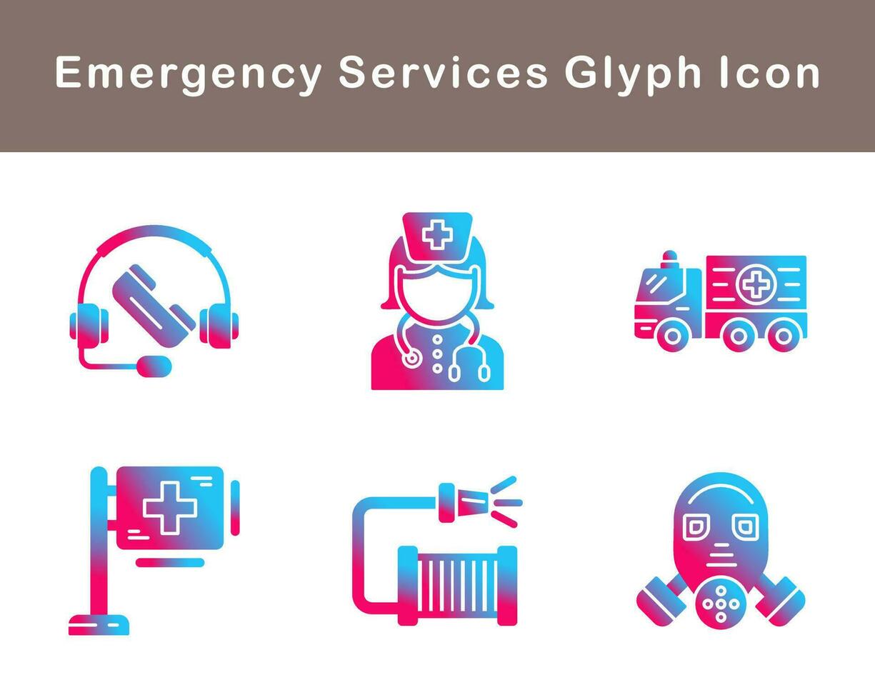Emergency Services Vector Icon Set
