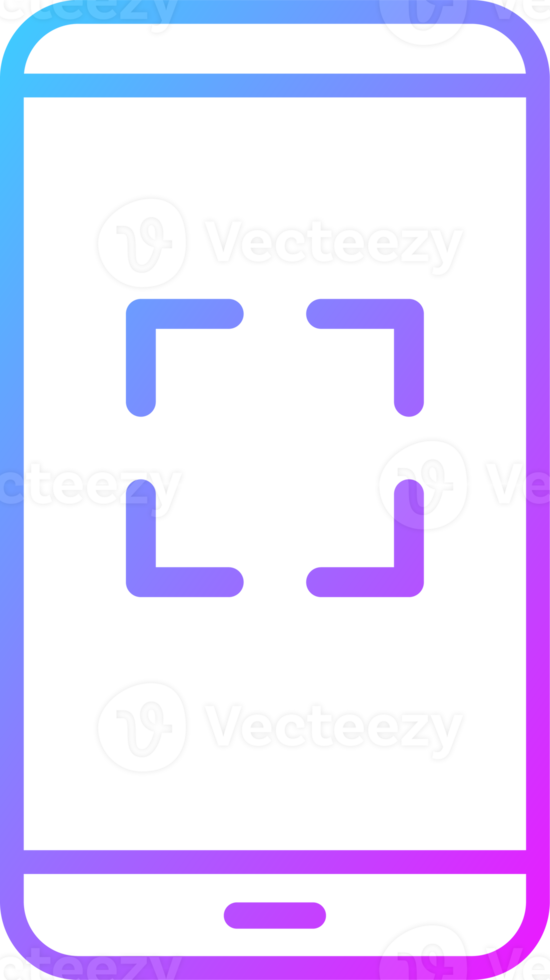 Scan icon in gradient colors. Smartphone signs illustration. png
