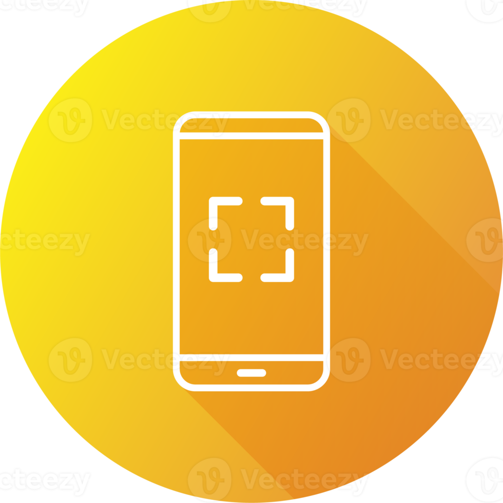 Scan icon in flat illustration. Smartphone signs illustration. png