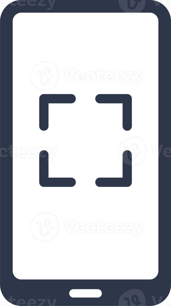 Scan icon in black colors. Smartphone signs illustration. png