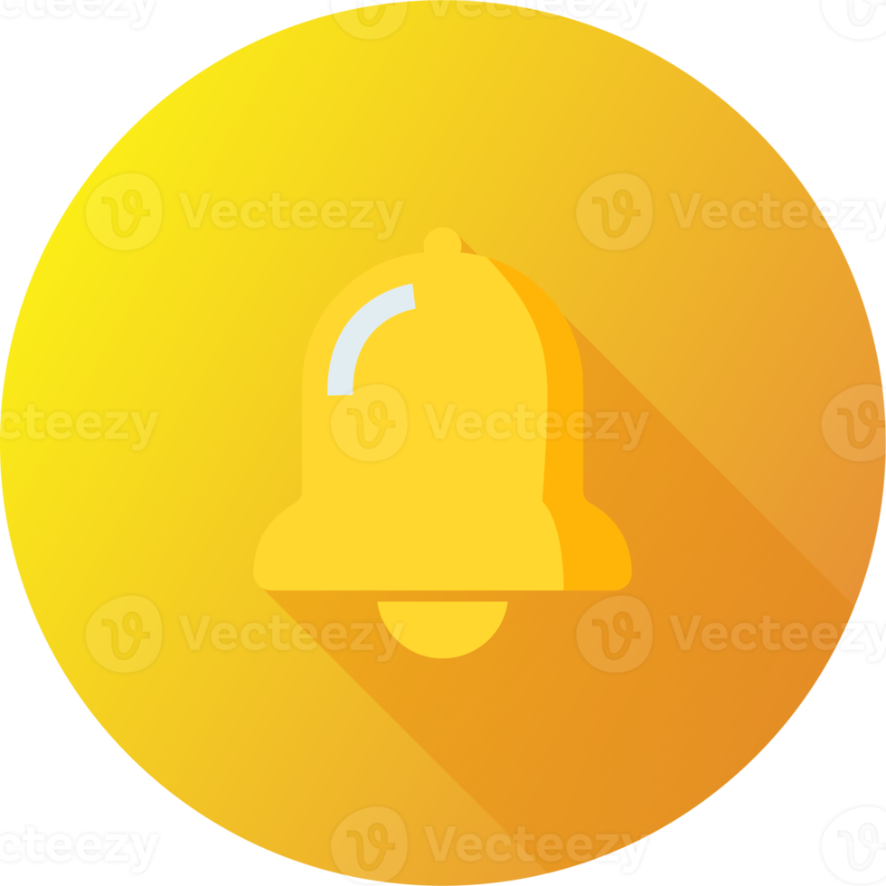 notificação ou Sino ícone dentro plano Projeto estilo. alarme relógio e Smartphone inscrição alerta. png