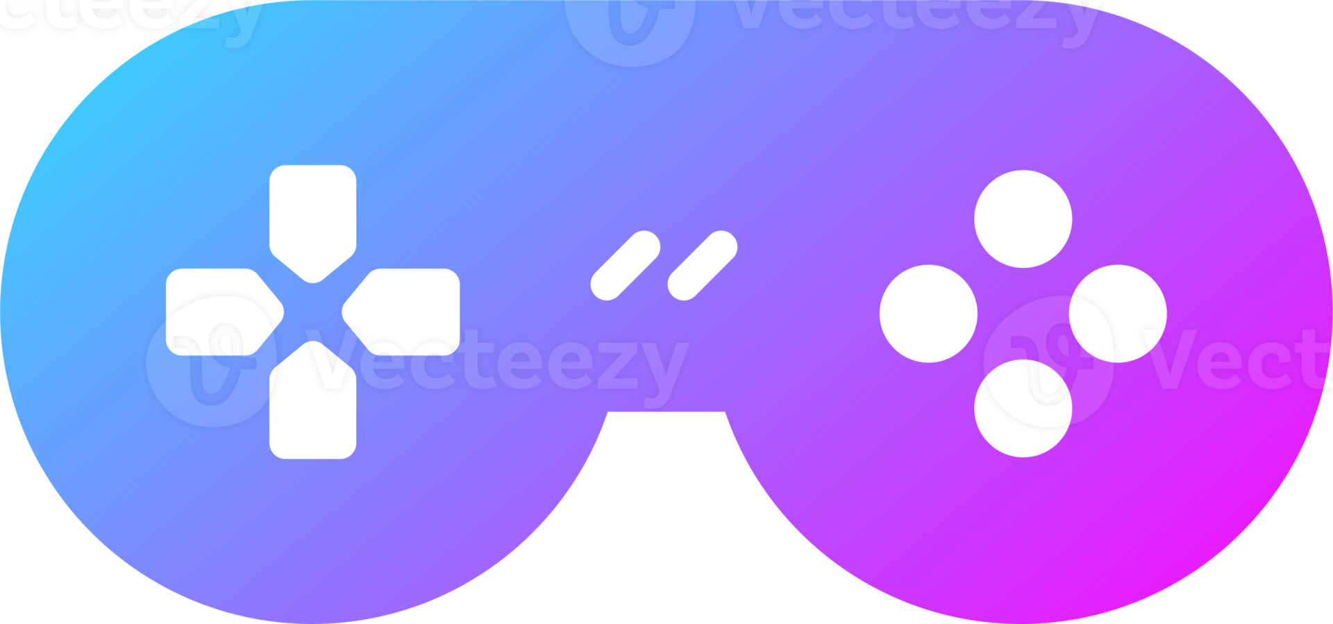 Joystick icon in gradient colors. Controller signs illustration. png