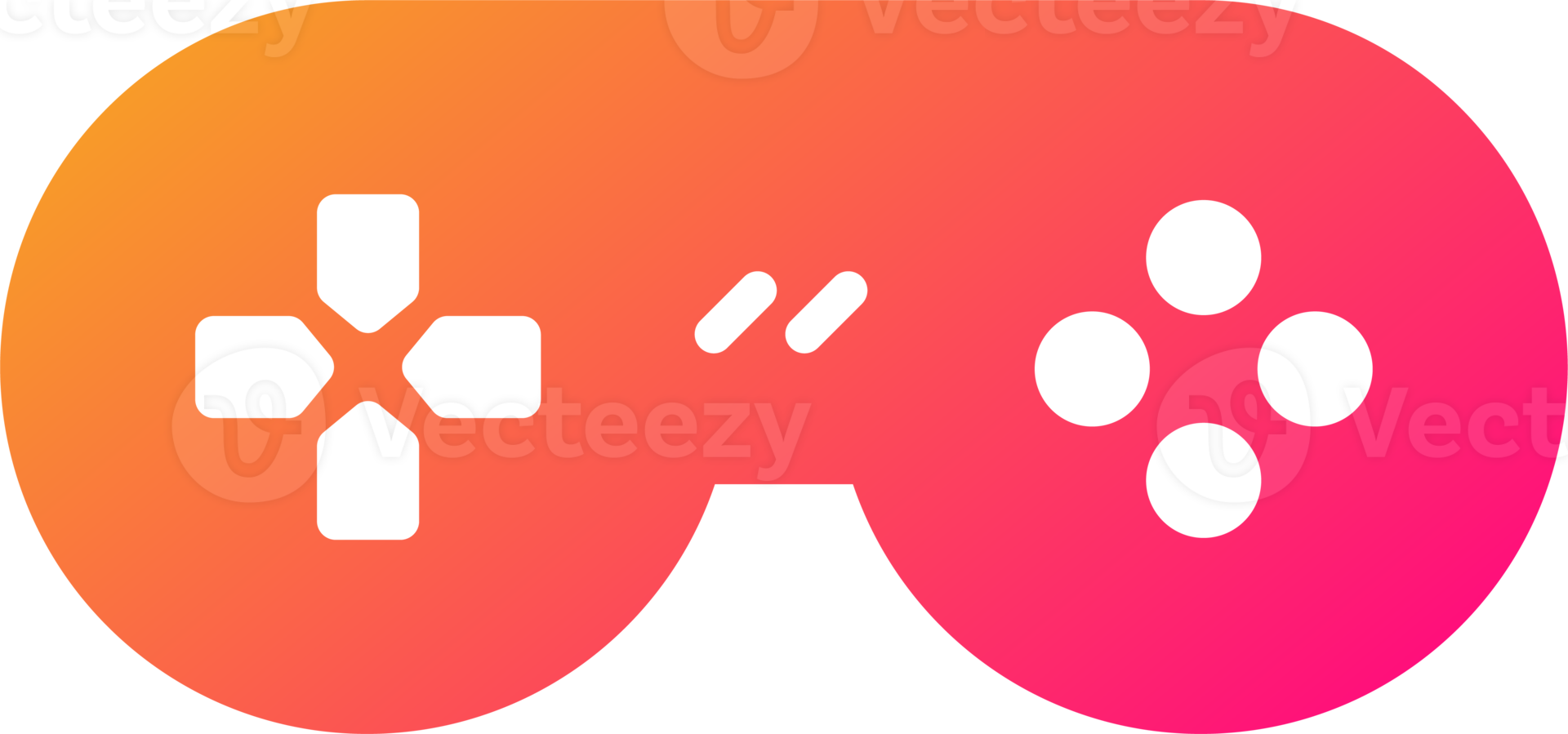 Joystick icon in gradient colors. Controller signs illustration. png