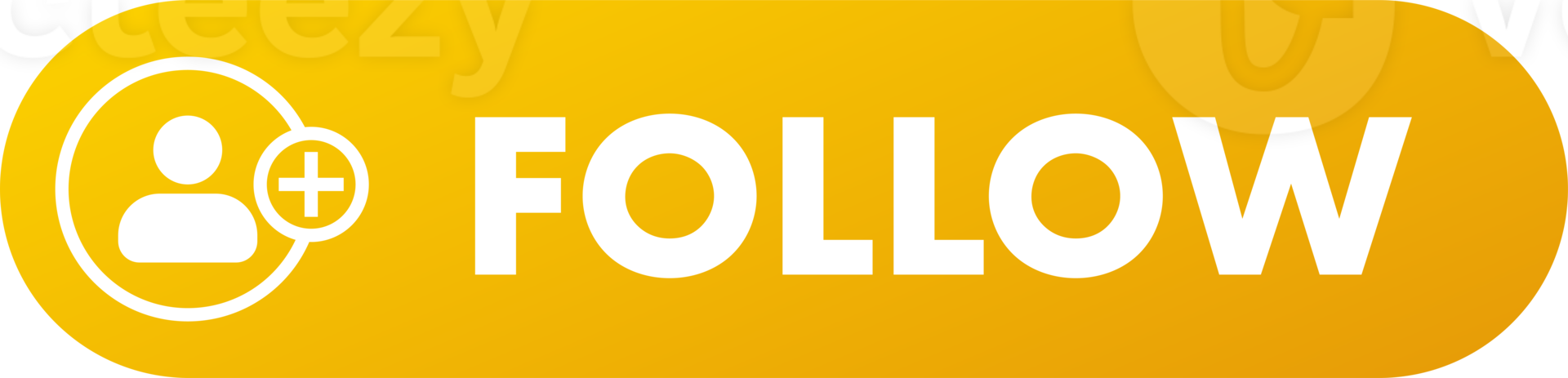Follow button in flat design style. Gradient follow button interface for web and apps. png