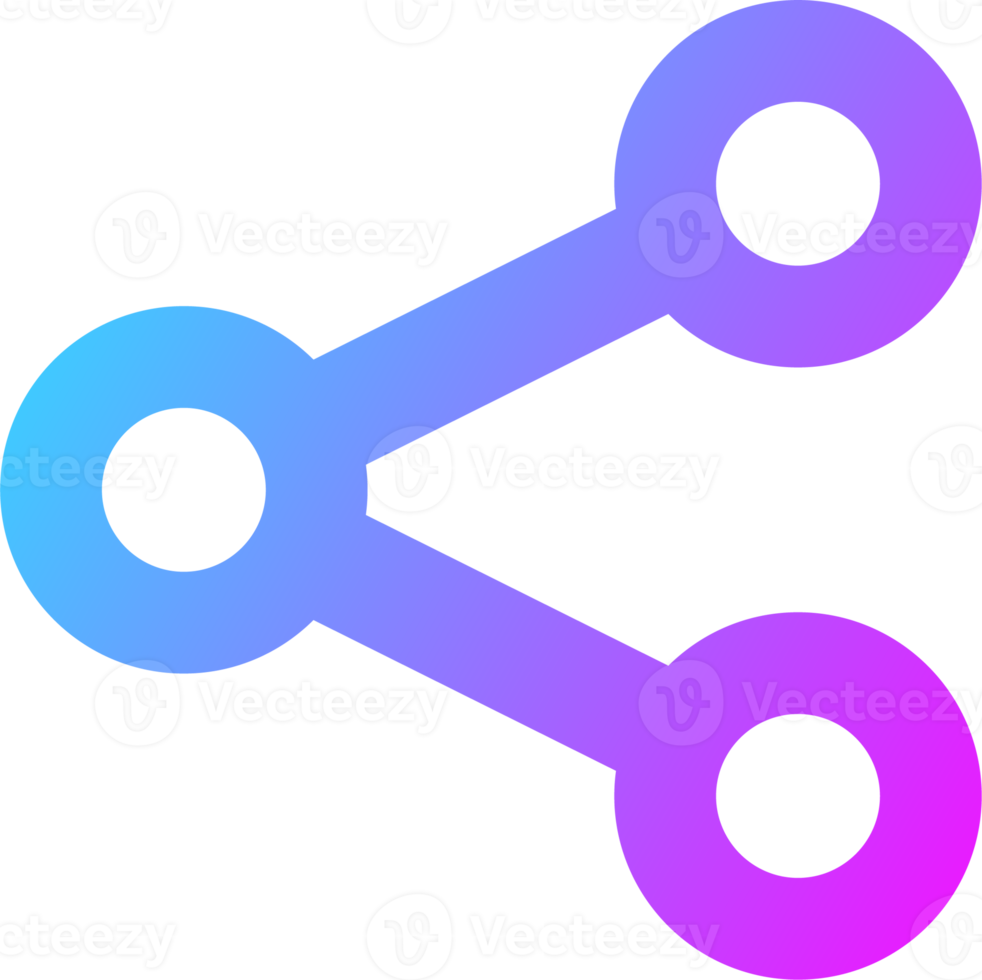 Share icons in gradient colors. sharing link signs illustration. png