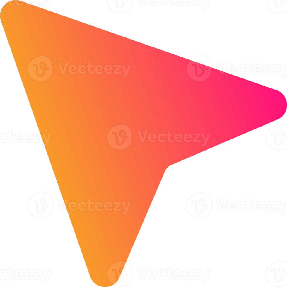 geschickt Botschaft Symbol im Gradient Farben. Navigation Zeichen Illustration. png