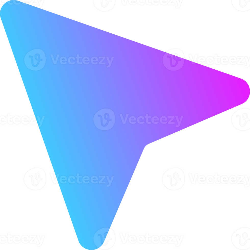 geschickt Botschaft Symbol im Gradient Farben. Navigation Zeichen Illustration. png