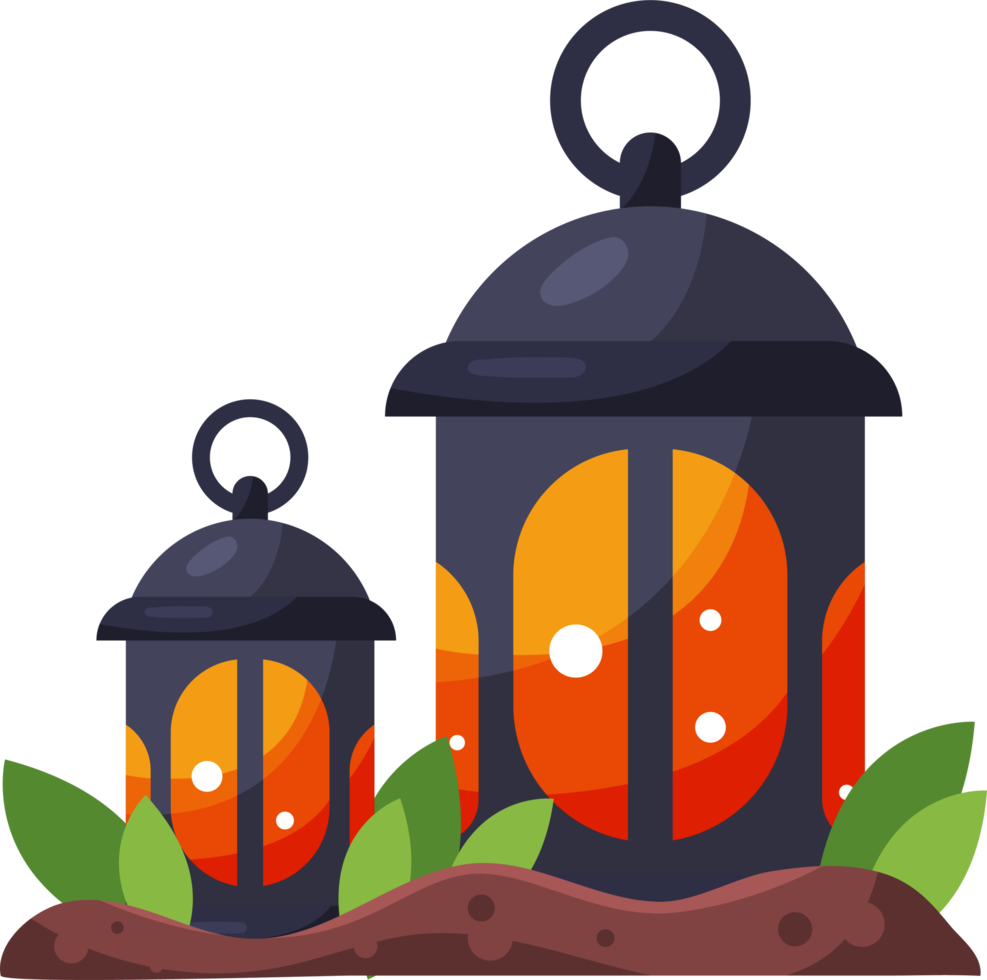 halloween element illustratie met lantaarn. png