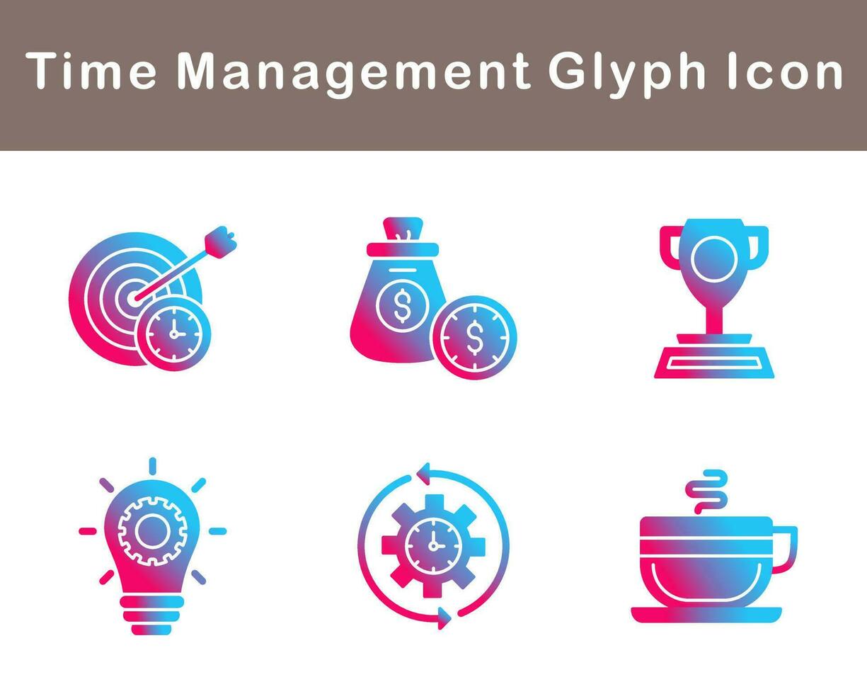 Time Management Vector Icon Set