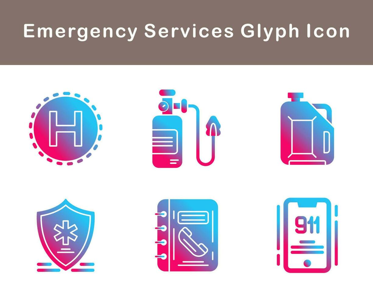 Emergency Services Vector Icon Set