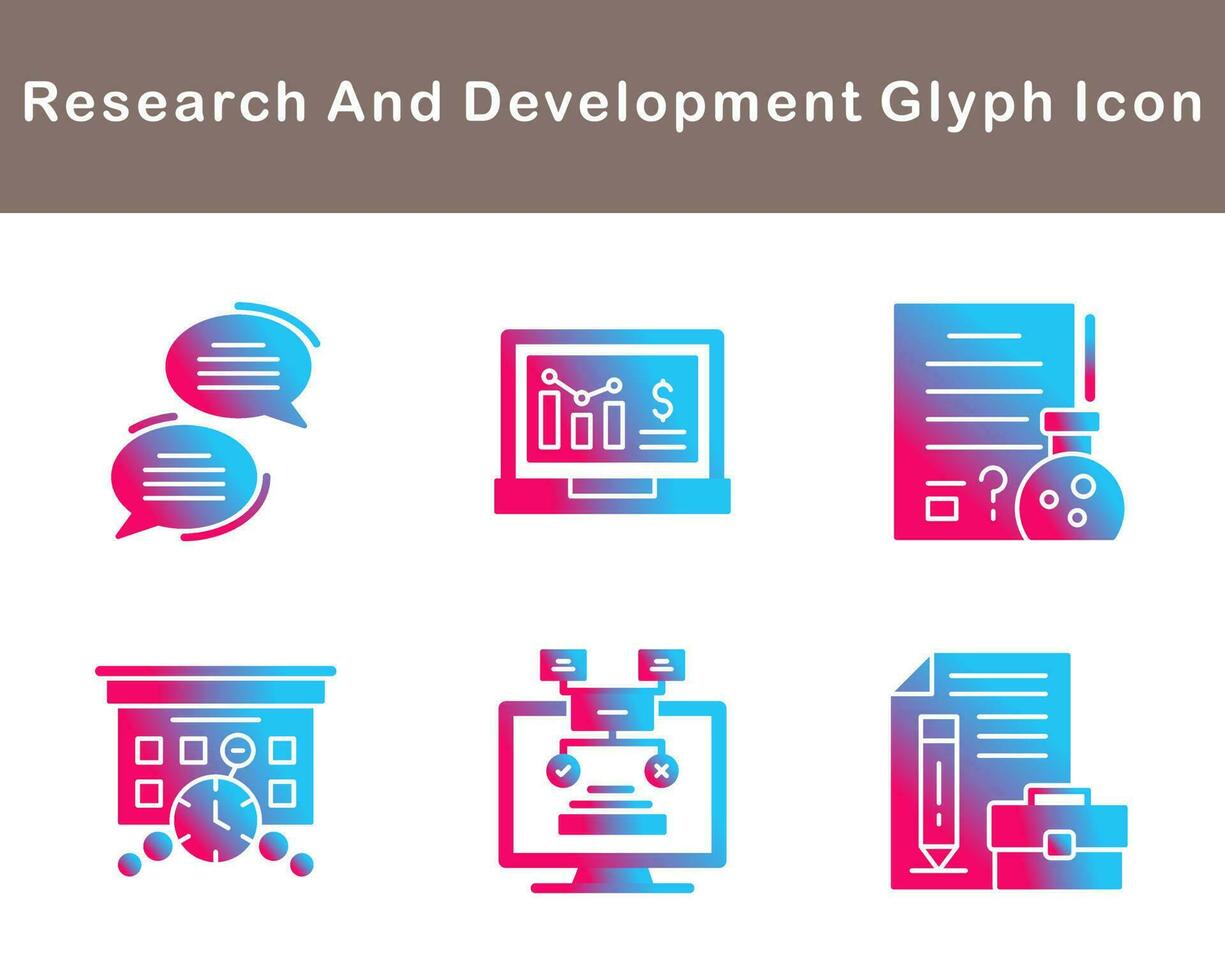 Research And Development Vector Icon Set