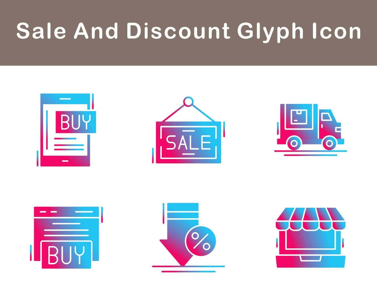 Sale And Discount Vector Icon Set