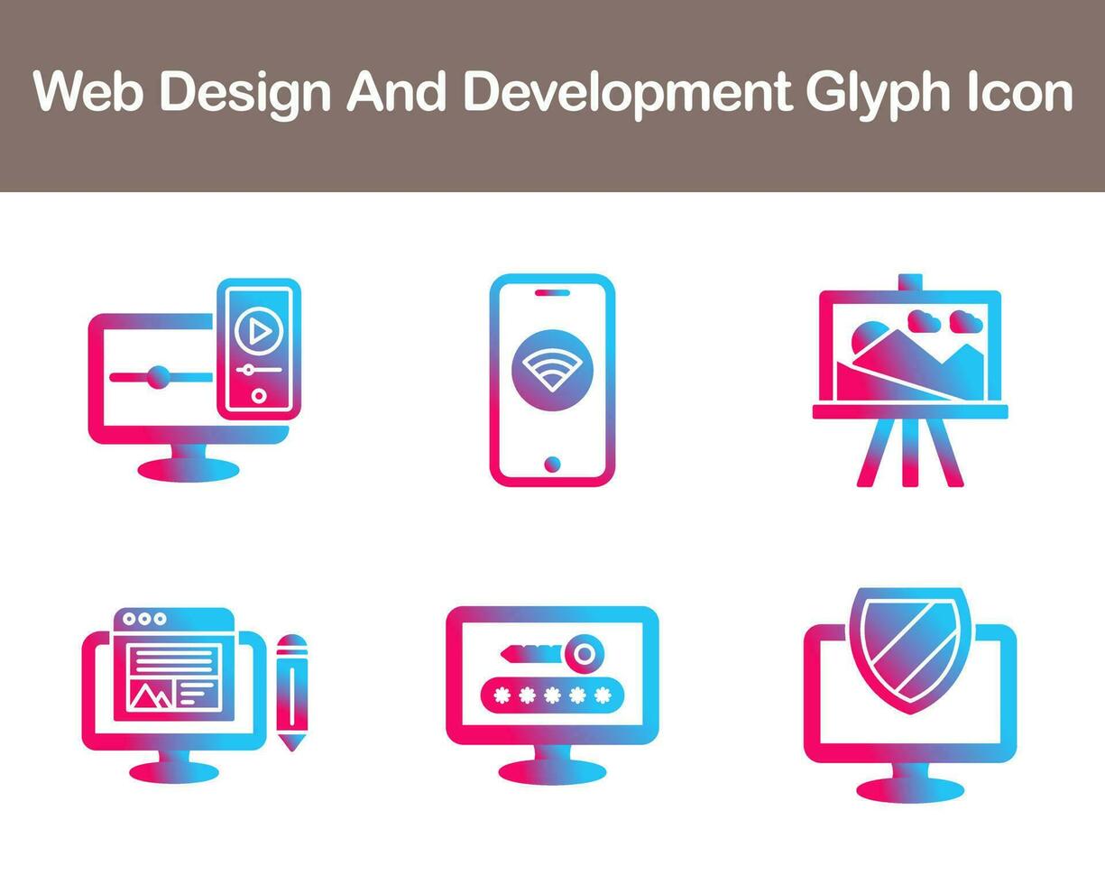 Web Design And Development Vector Icon Set