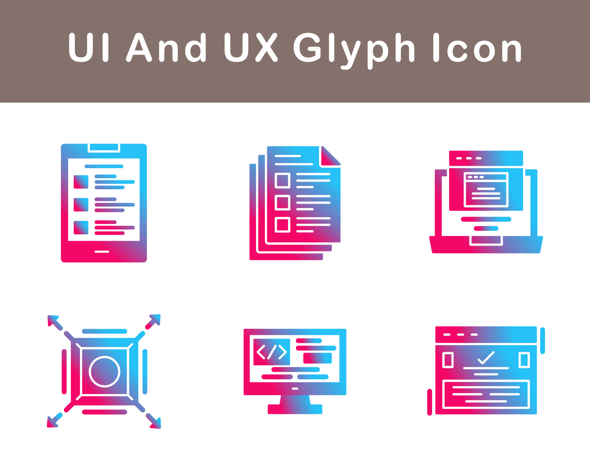 ui y ux vector icono conjunto 20647869 Vector en Vecteezy