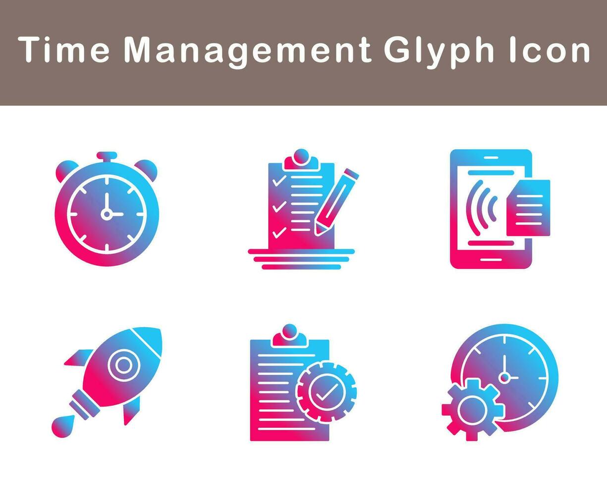 Time Management Vector Icon Set