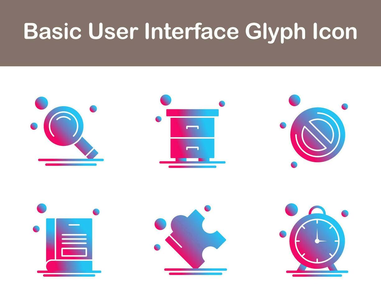 Basic User Interface Vector Icon Set