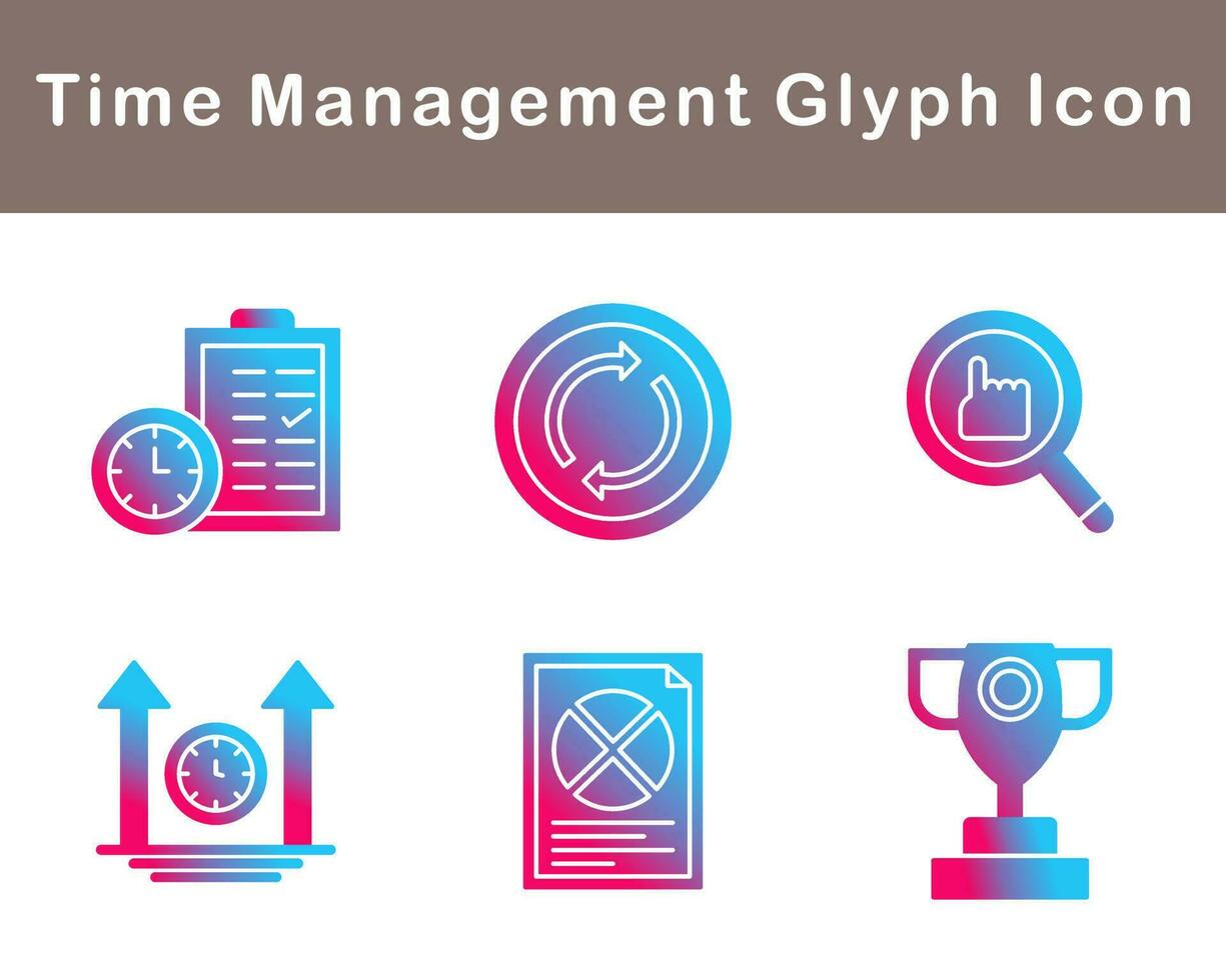 Time Management Vector Icon Set