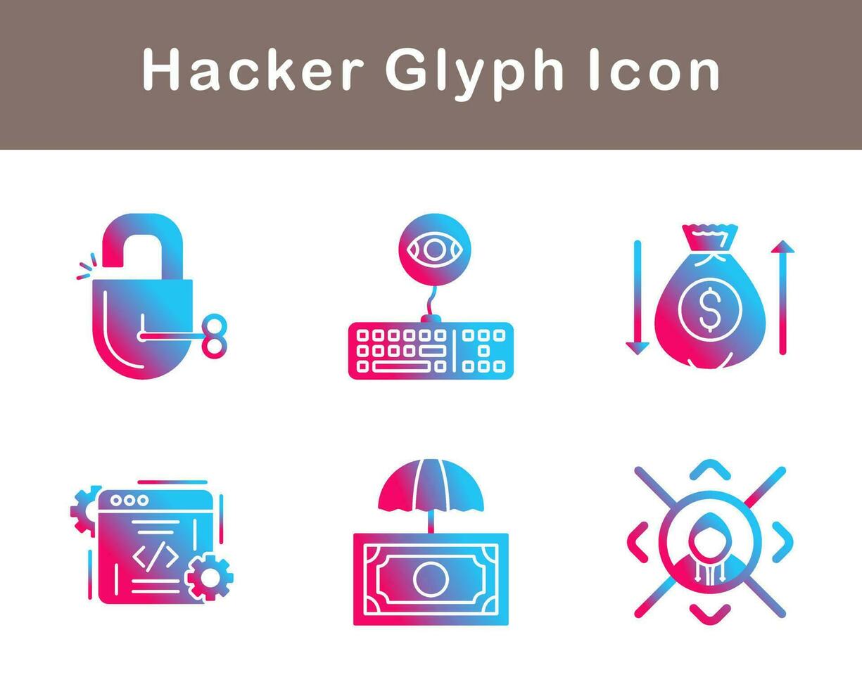 Hacker Vector Icon Set