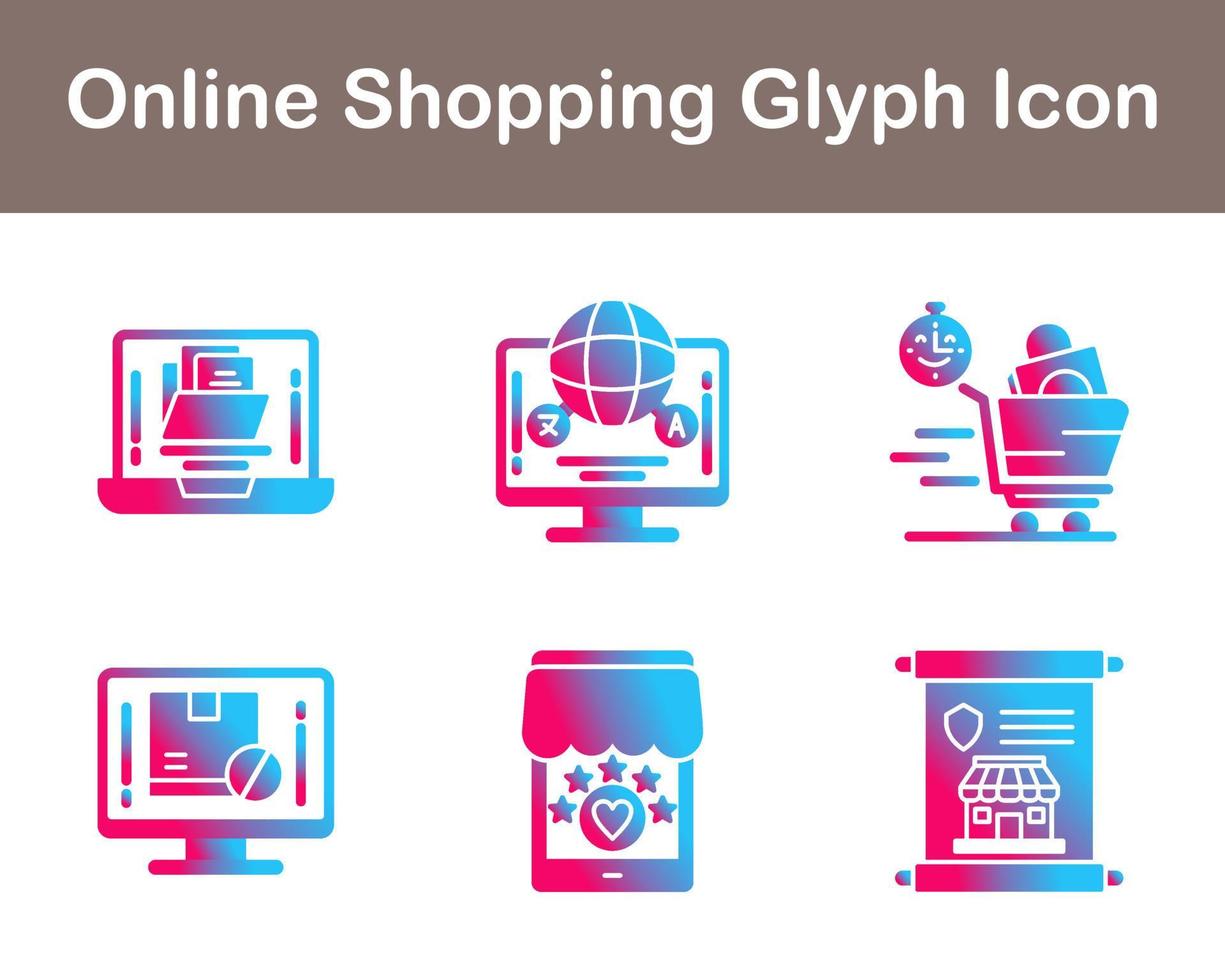 Online Shopping Vector Icon Set