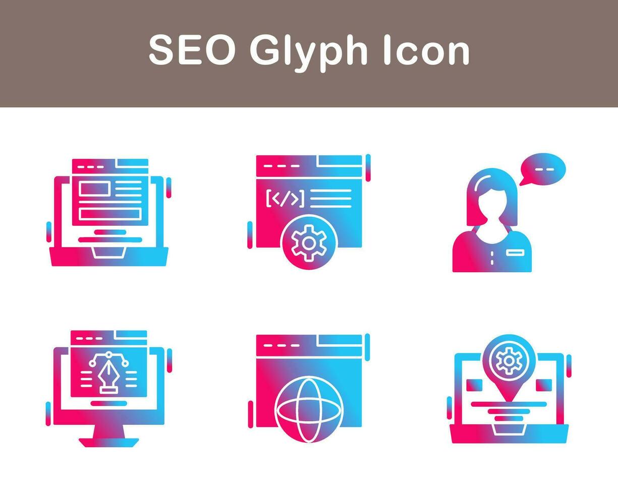 seo vector icono conjunto