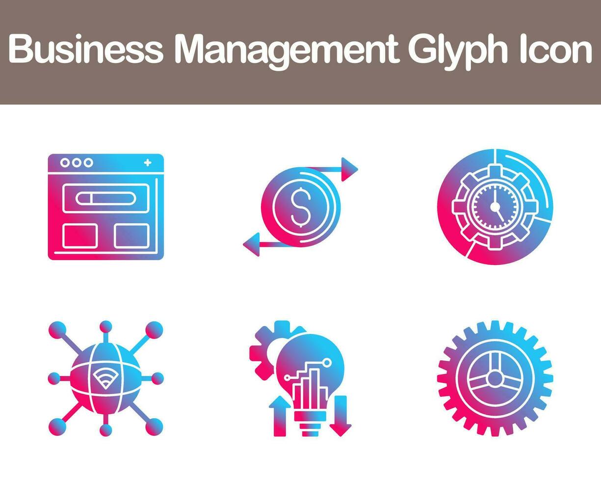 Business Management Vector Icon Set