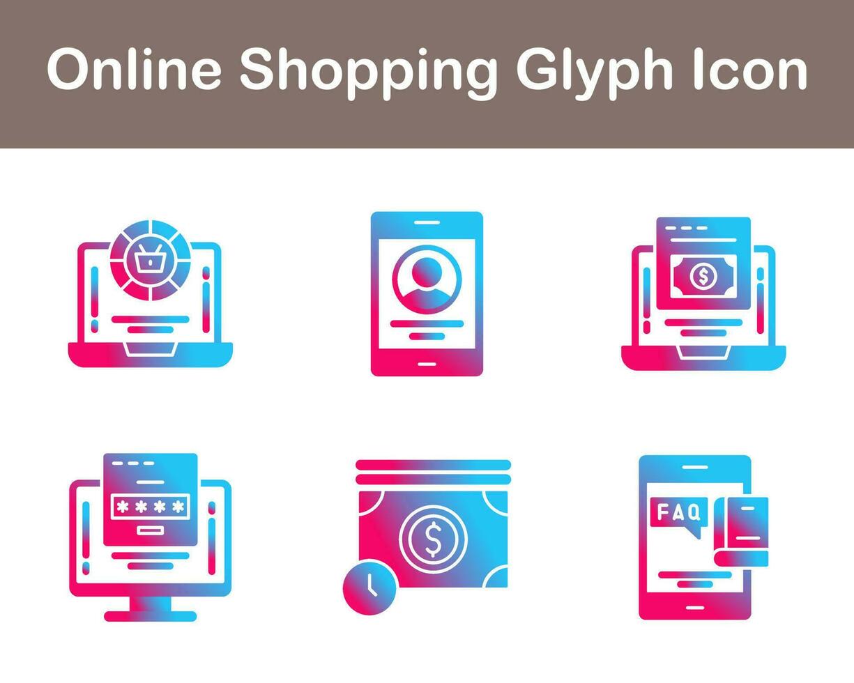 Online Shopping Vector Icon Set