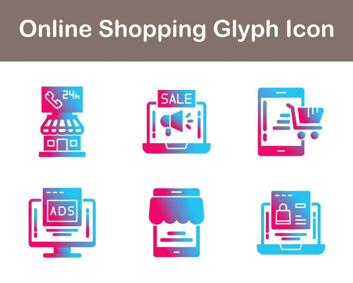 Online Shopping Vector Icon Set