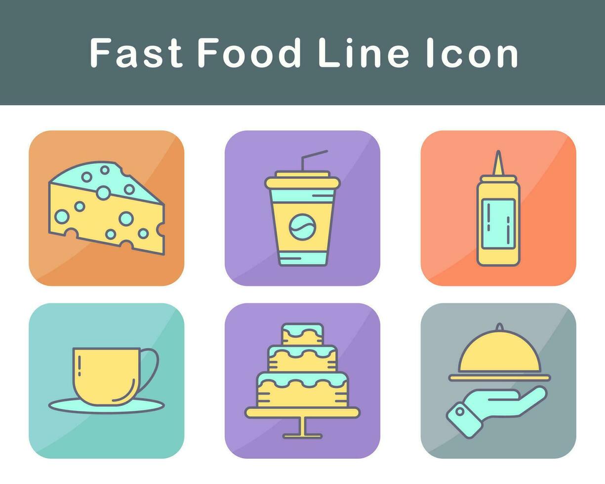 Fast Food Vector Icon Set