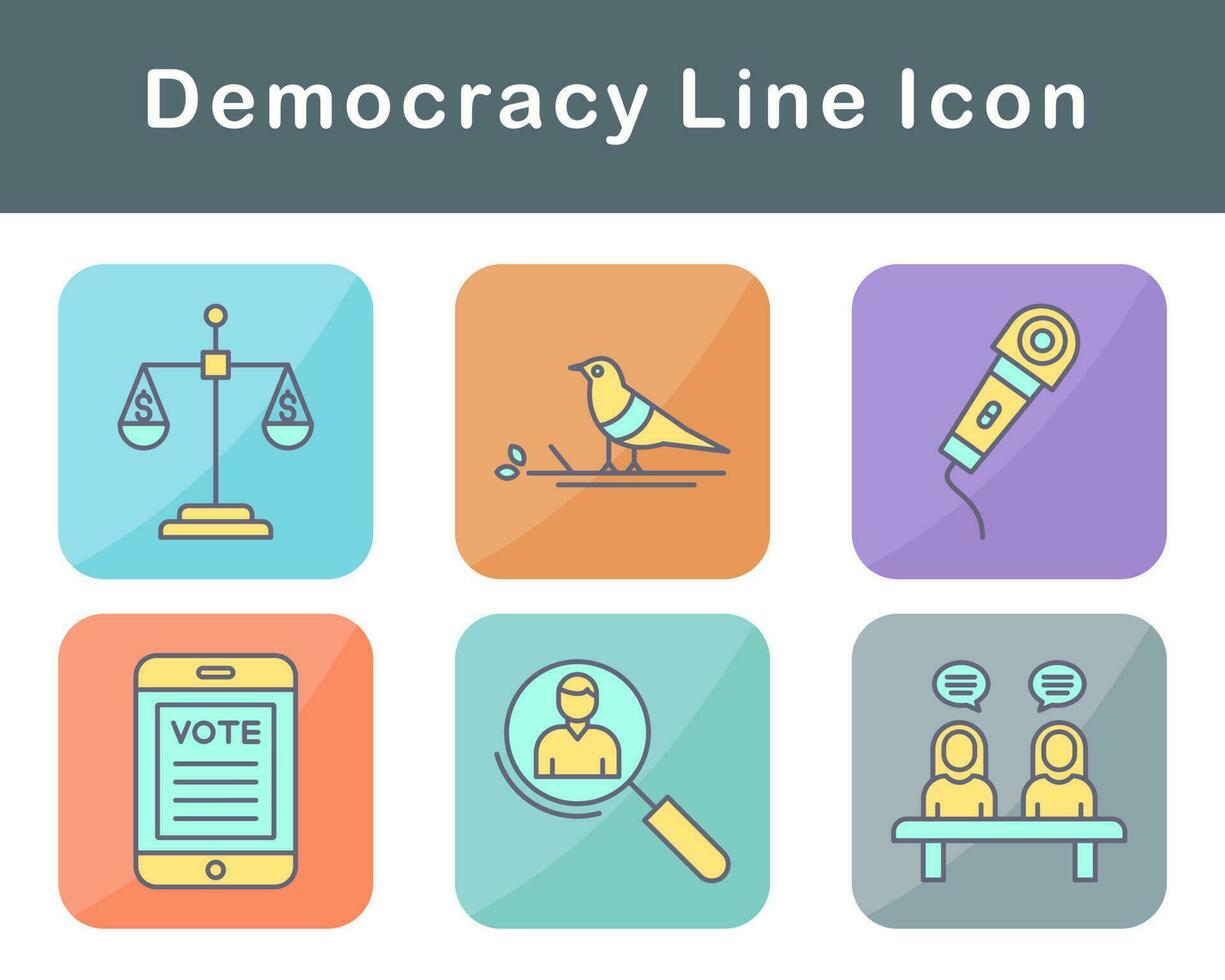 Democracy Vector Icon Set