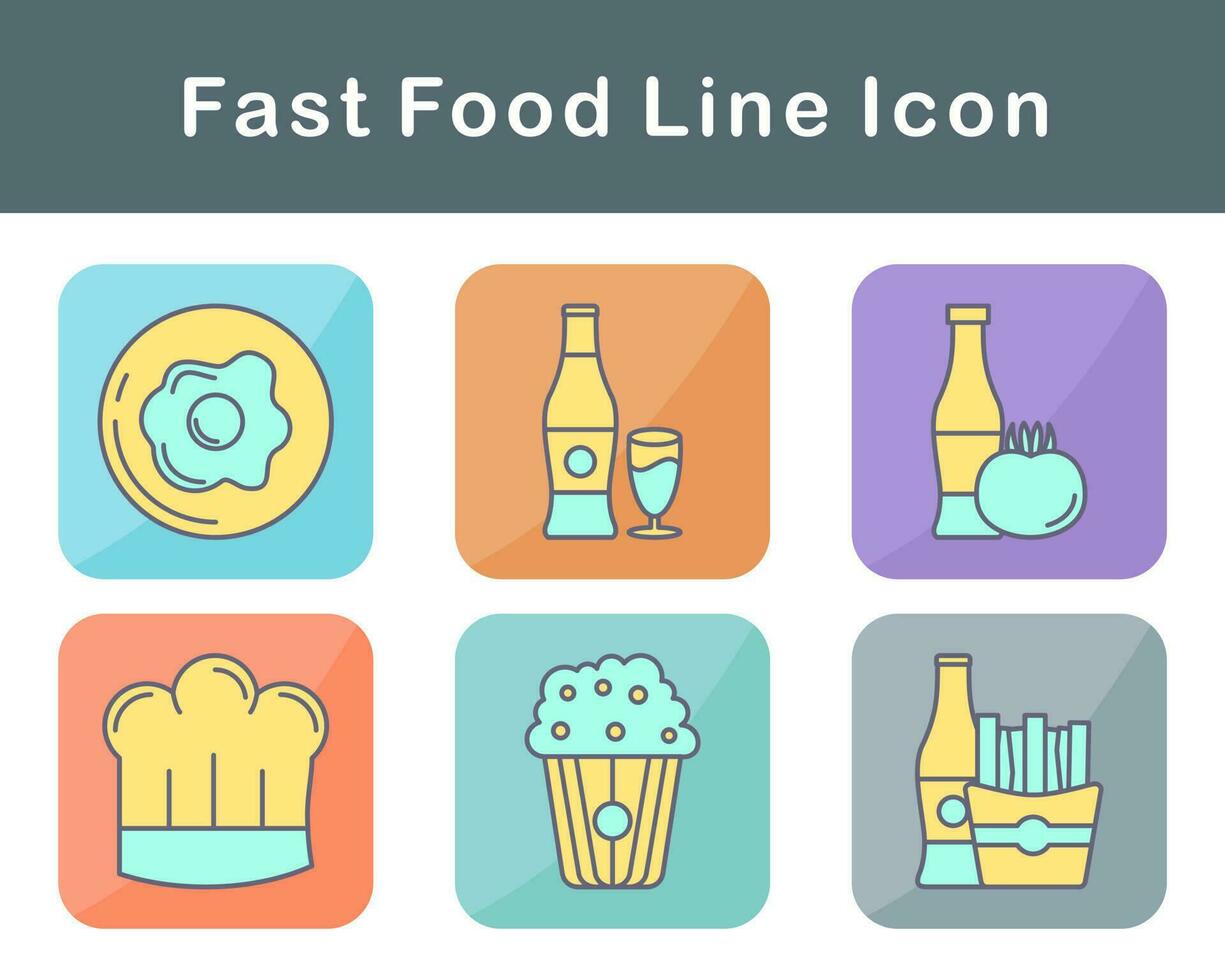 Fast Food Vector Icon Set