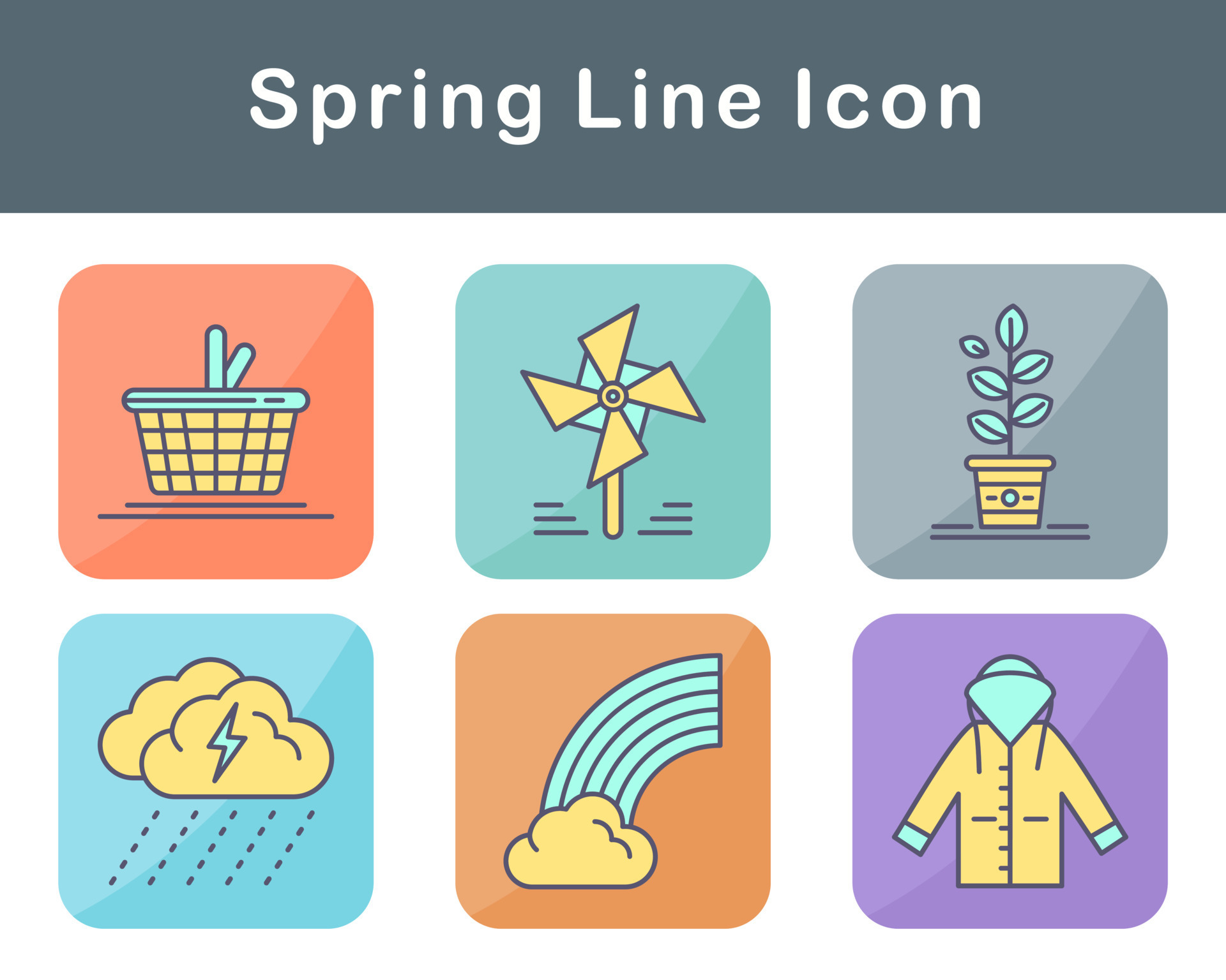 Spring Vector Icon Set 20648049 Vector Art at Vecteezy