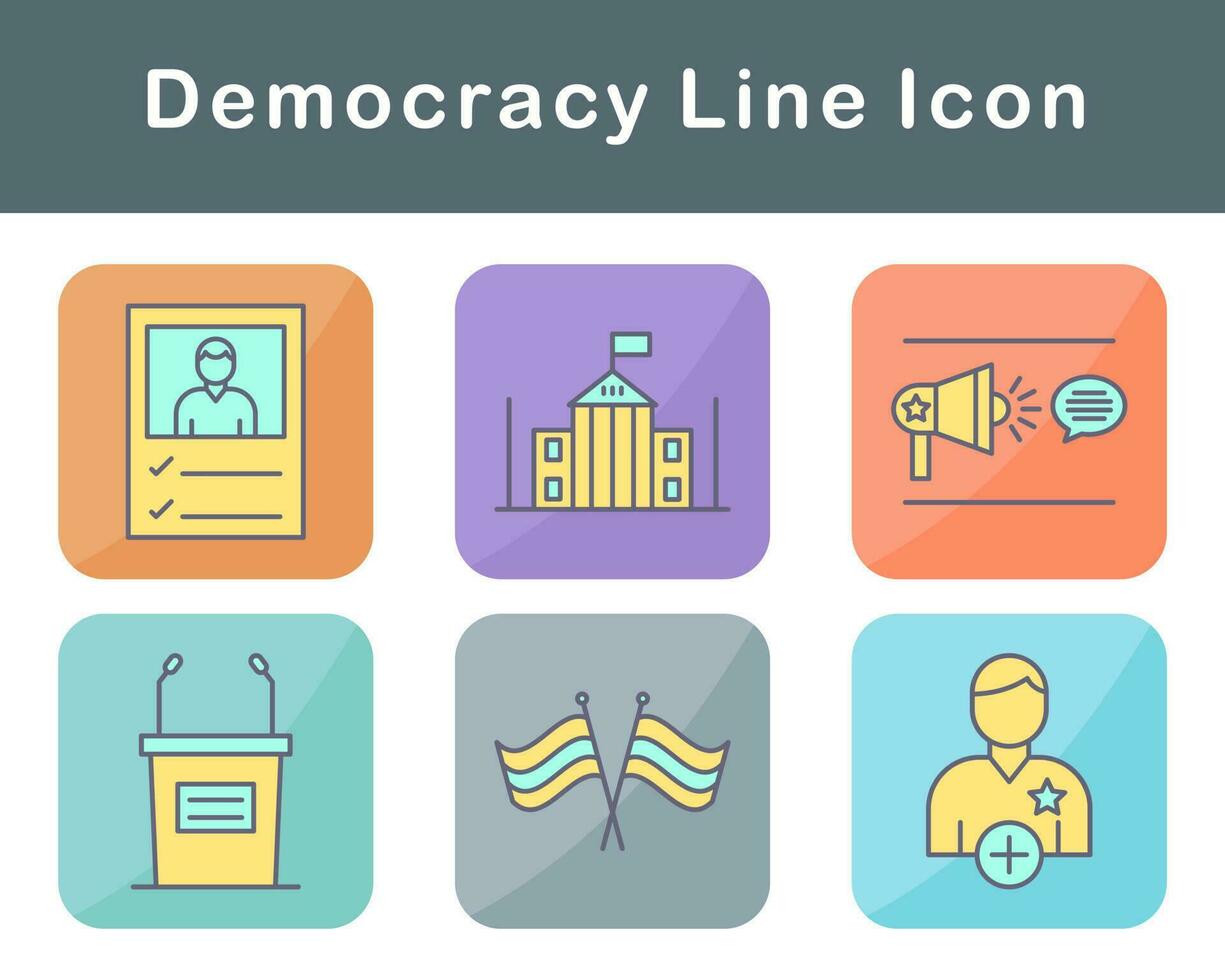 Democracy Vector Icon Set