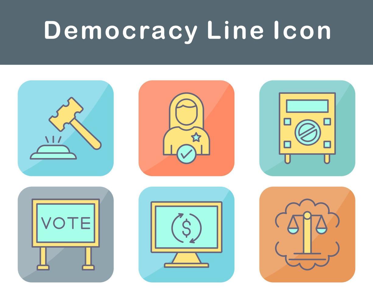Democracy Vector Icon Set