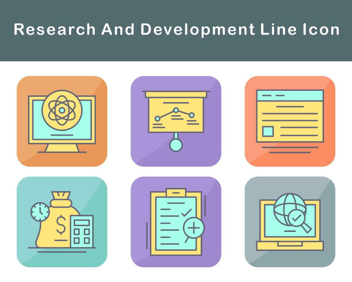 Research And Development Vector Icon Set