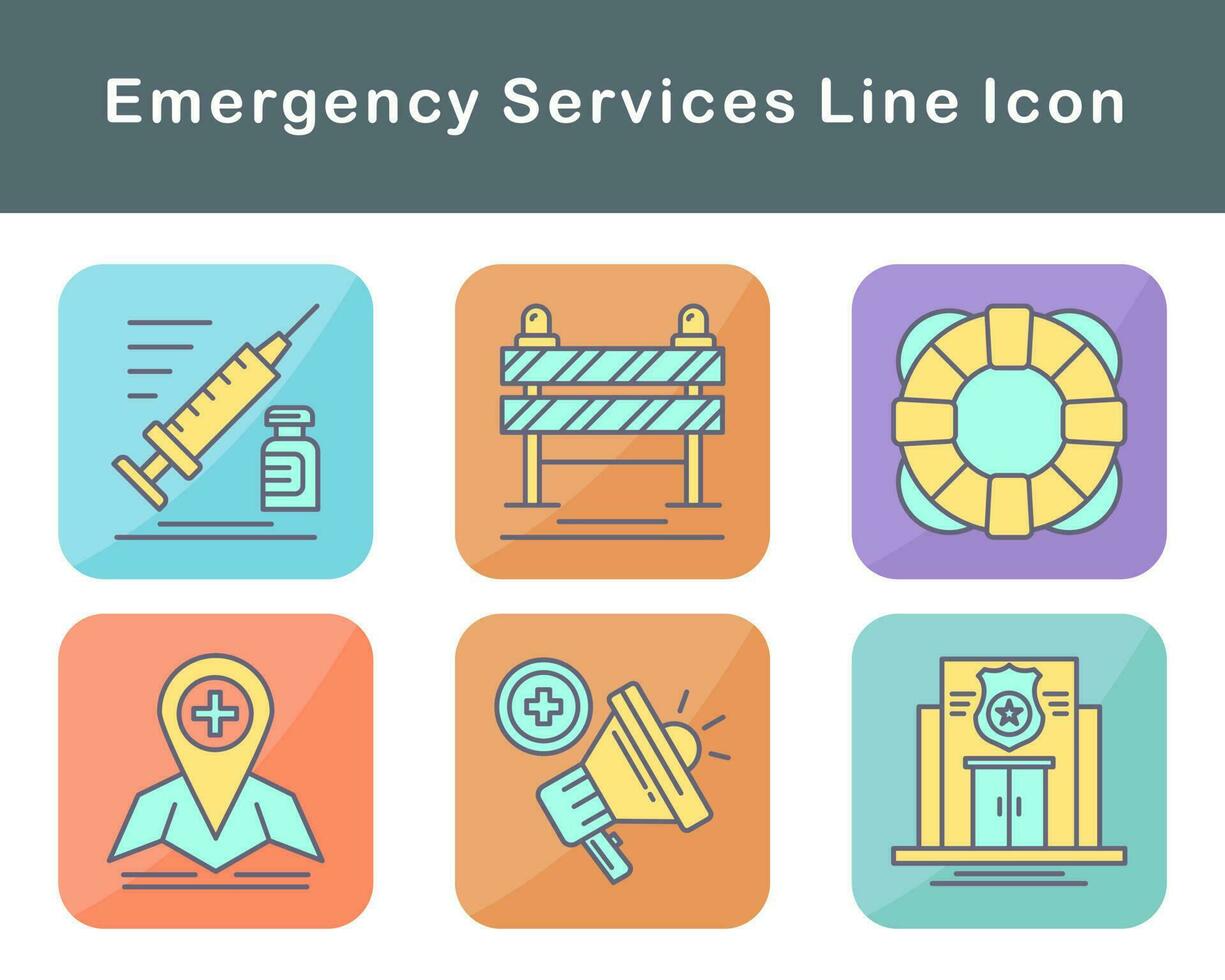 Emergency Services Vector Icon Set