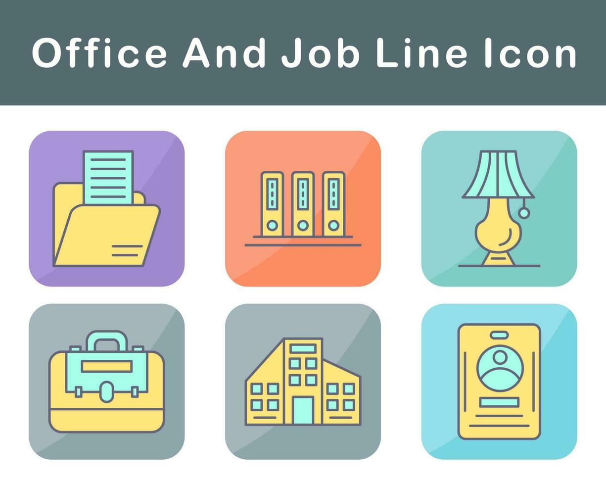 Work Office And Job Vector Icon Set