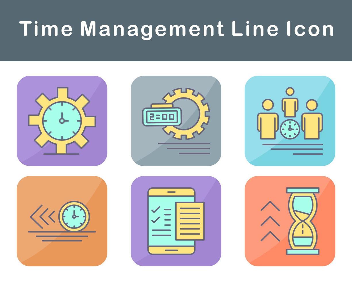 Time Management Vector Icon Set