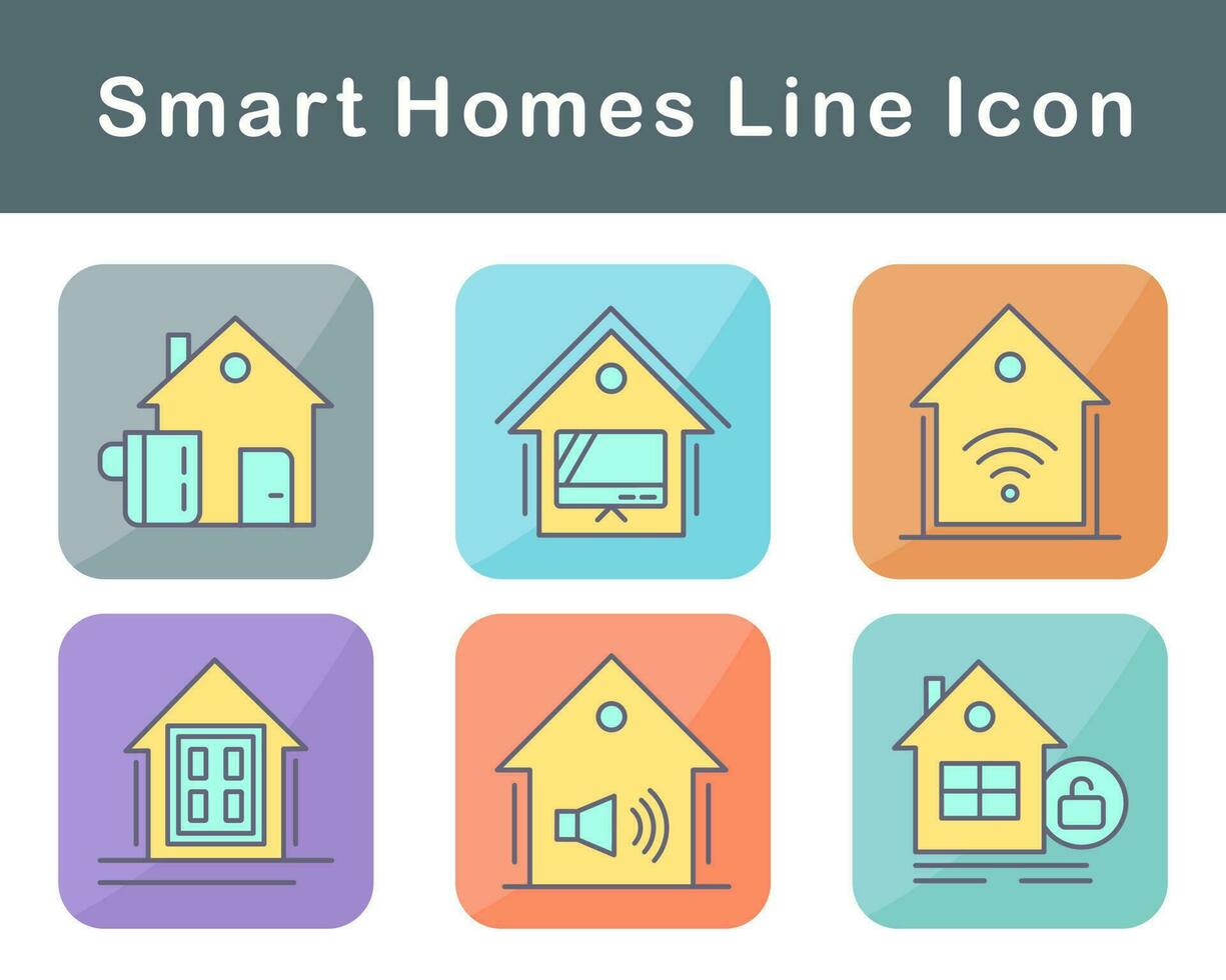 Smart Homes Vector Icon Set